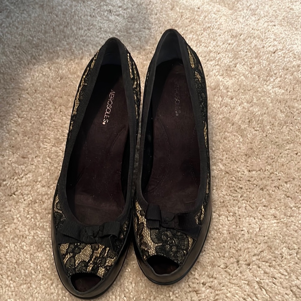 Black Lace Heels